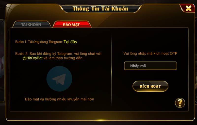 Đăng Nhập HITCLUB - Hướng Dẫn và Bảo Mật Tài Khoản An Toàn 5 Bước 3: Sử Dụng Mã OTP (Tùy Chọn)