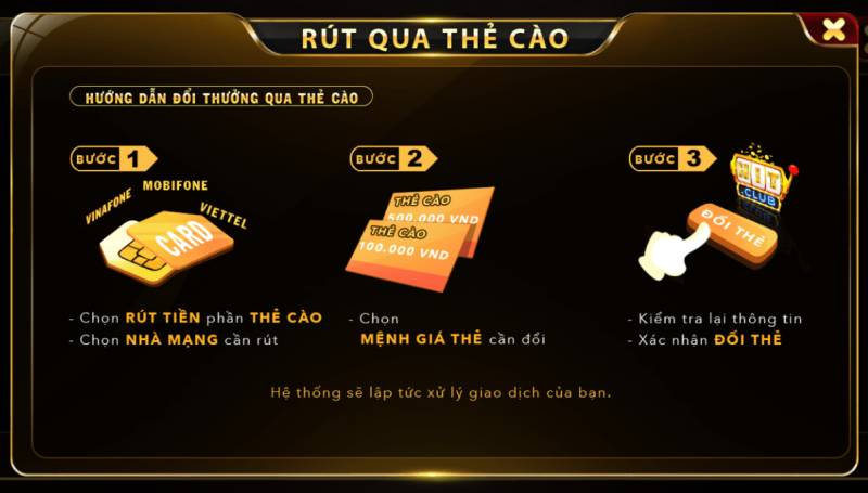 Hướng Dẫn Rút Tiền HITCLUB Nhanh Chóng và An Toàn 4 Rut Tien Qua The Cao